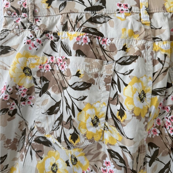 Floral Yellow and Brown Women's Skirt - Picture 4 of 9